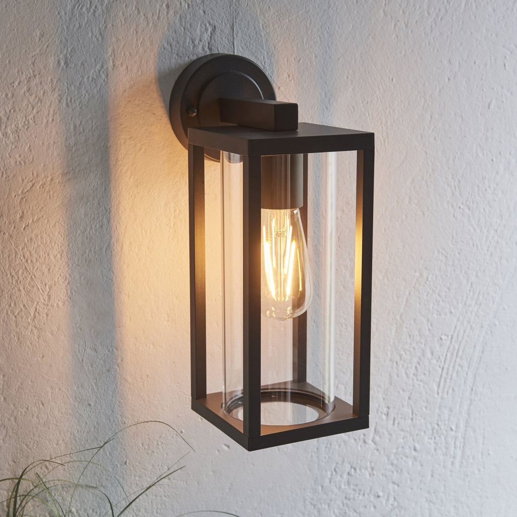 96917 Hamden 1 Light Outdoor Wall Light Black Clear