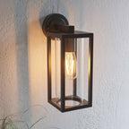 96917 Hamden 1 Light Outdoor Wall Light Black Clear