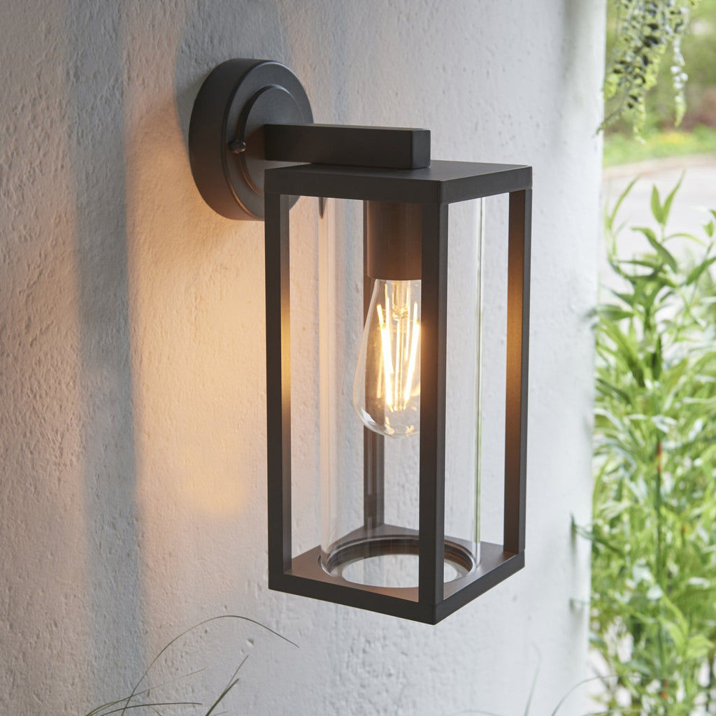 96917 Hamden 1 Light Outdoor Wall Light Black Clear
