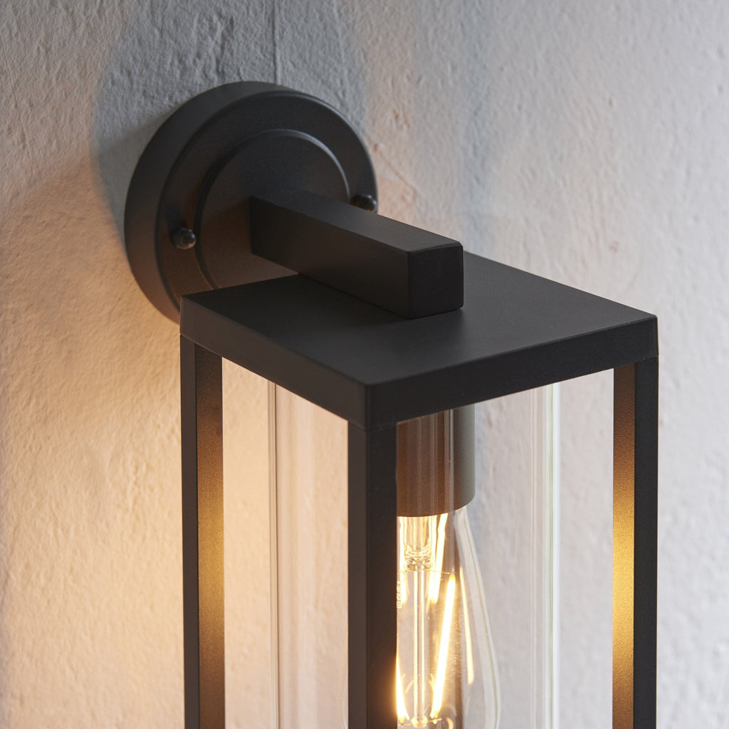 96917 Hamden 1 Light Outdoor Wall Light Black Clear