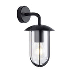 96922 Quinn 1 Light Outdoor Wall Light Black Clear