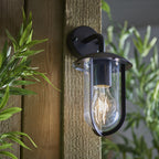 96922 Quinn 1 Light Outdoor Wall Light Black Clear