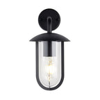 96922 Quinn 1 Light Outdoor Wall Light Black Clear