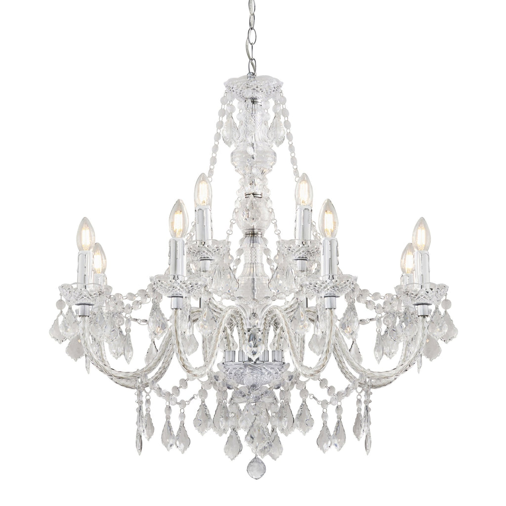 308-8-4CL Clarence 12 Light Pendant Acrylic Chrome