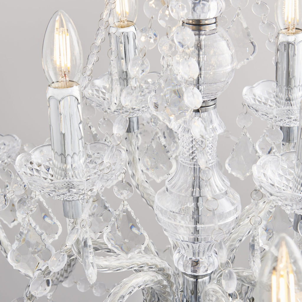 308-8-4CL Clarence 12 Light Pendant Acrylic Chrome