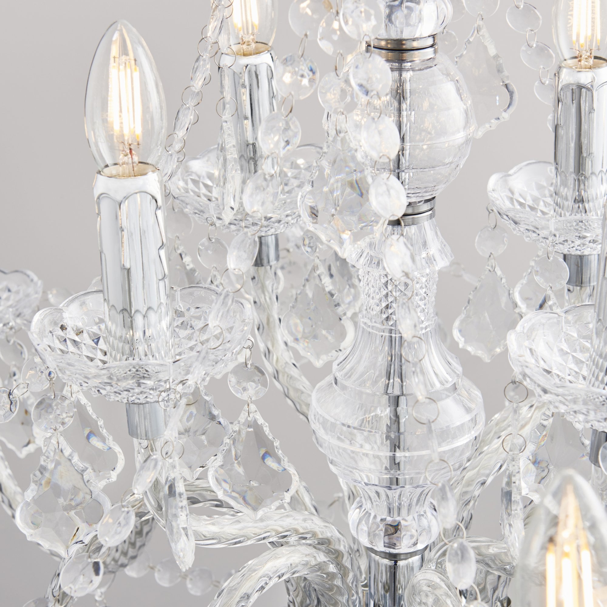 308-8-4CL Clarence 12 Light Pendant Acrylic Chrome