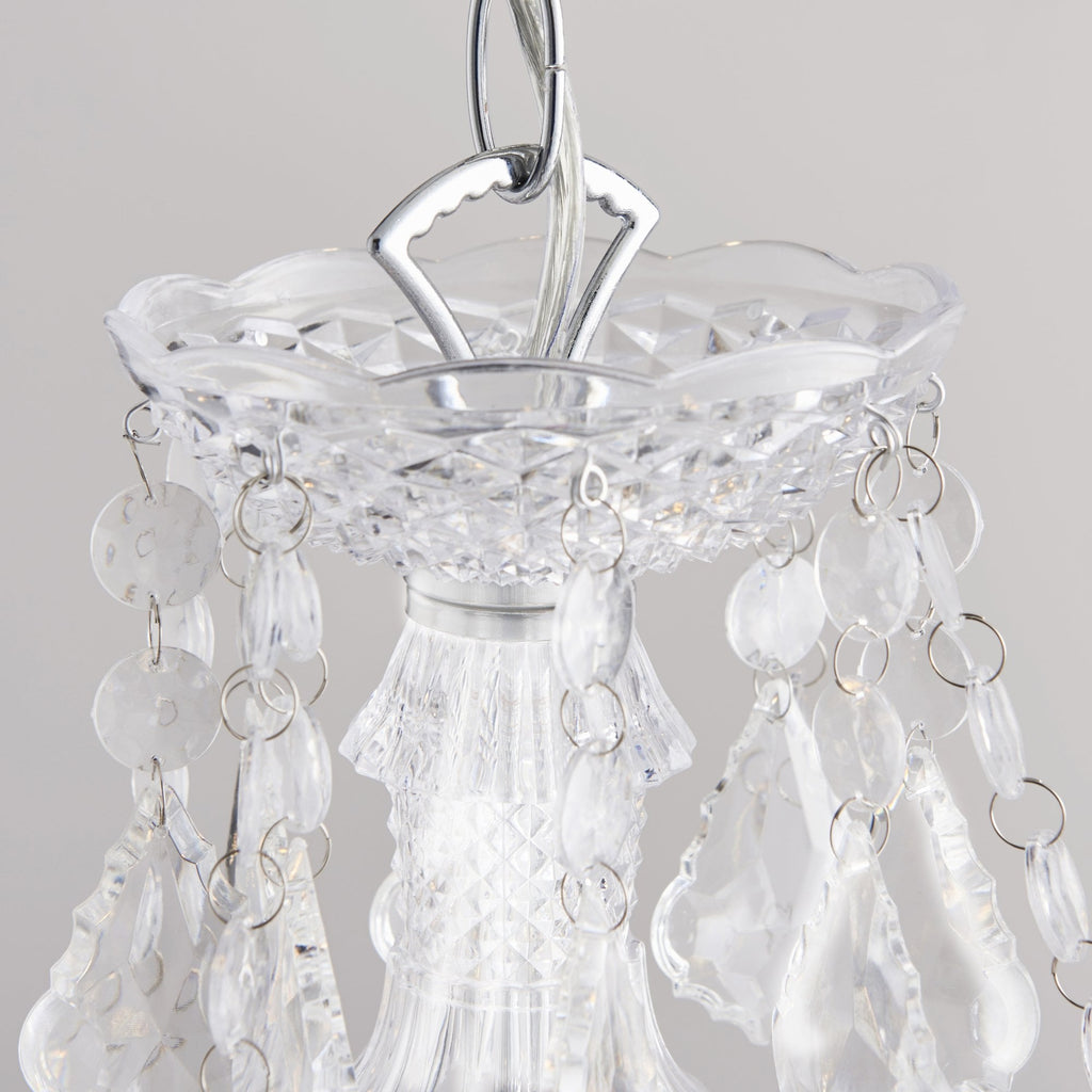 308-8-4CL Clarence 12 Light Pendant Acrylic Chrome