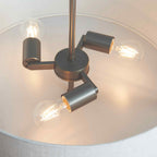 72635 Hayfield 3 Light Pendant Bronze Linen (S)