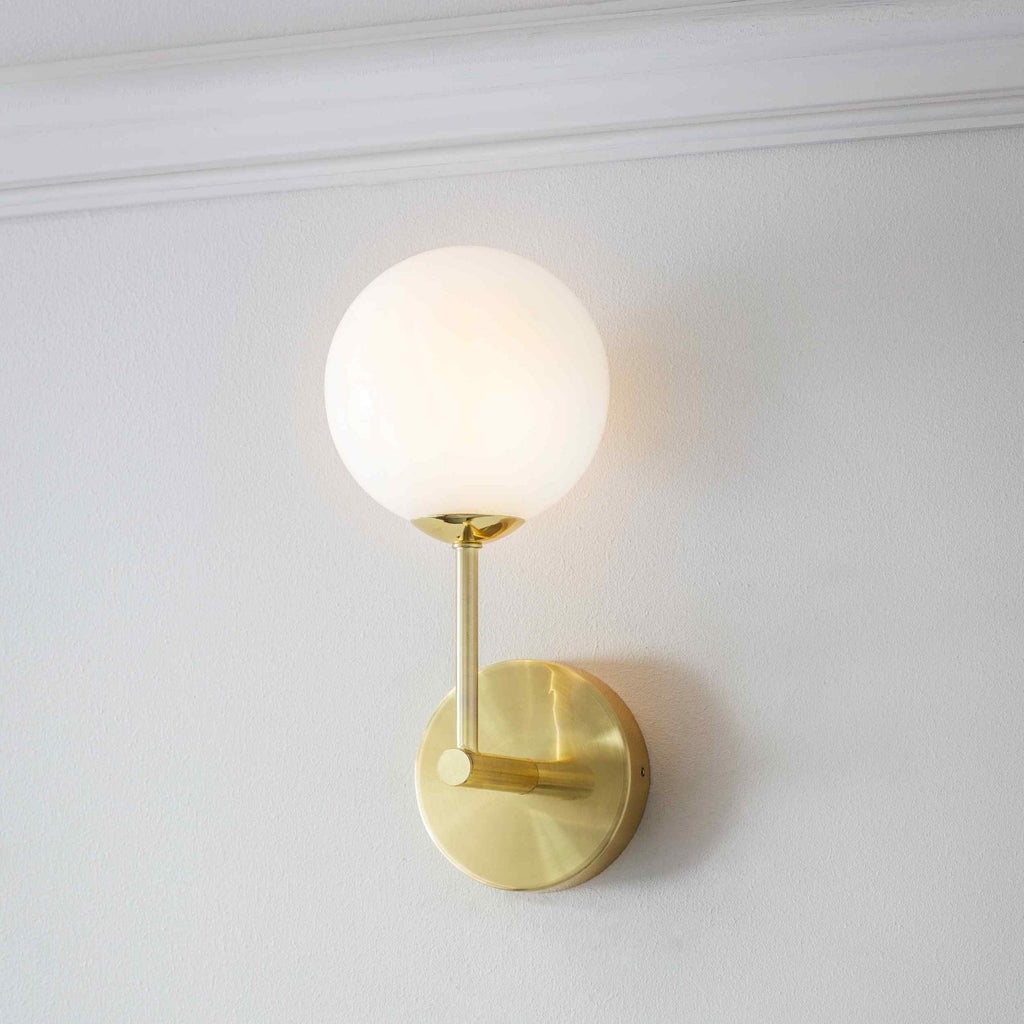 75960 Otto 1 Light Wall Light Brass Opal