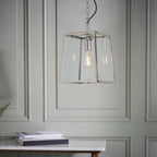 76225 Hurst 1 Light Pendant Nickel Clear