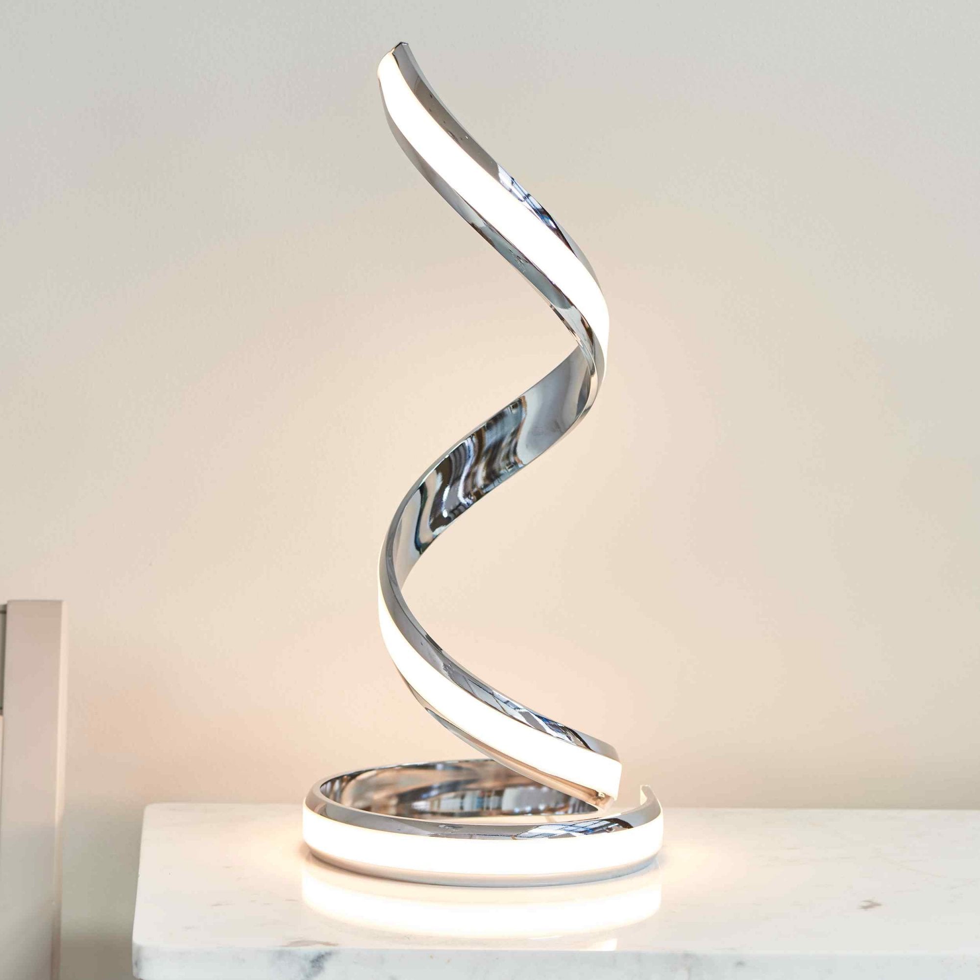 76412 Aria LED 1 Light Table Lamp Chrome Acrylic