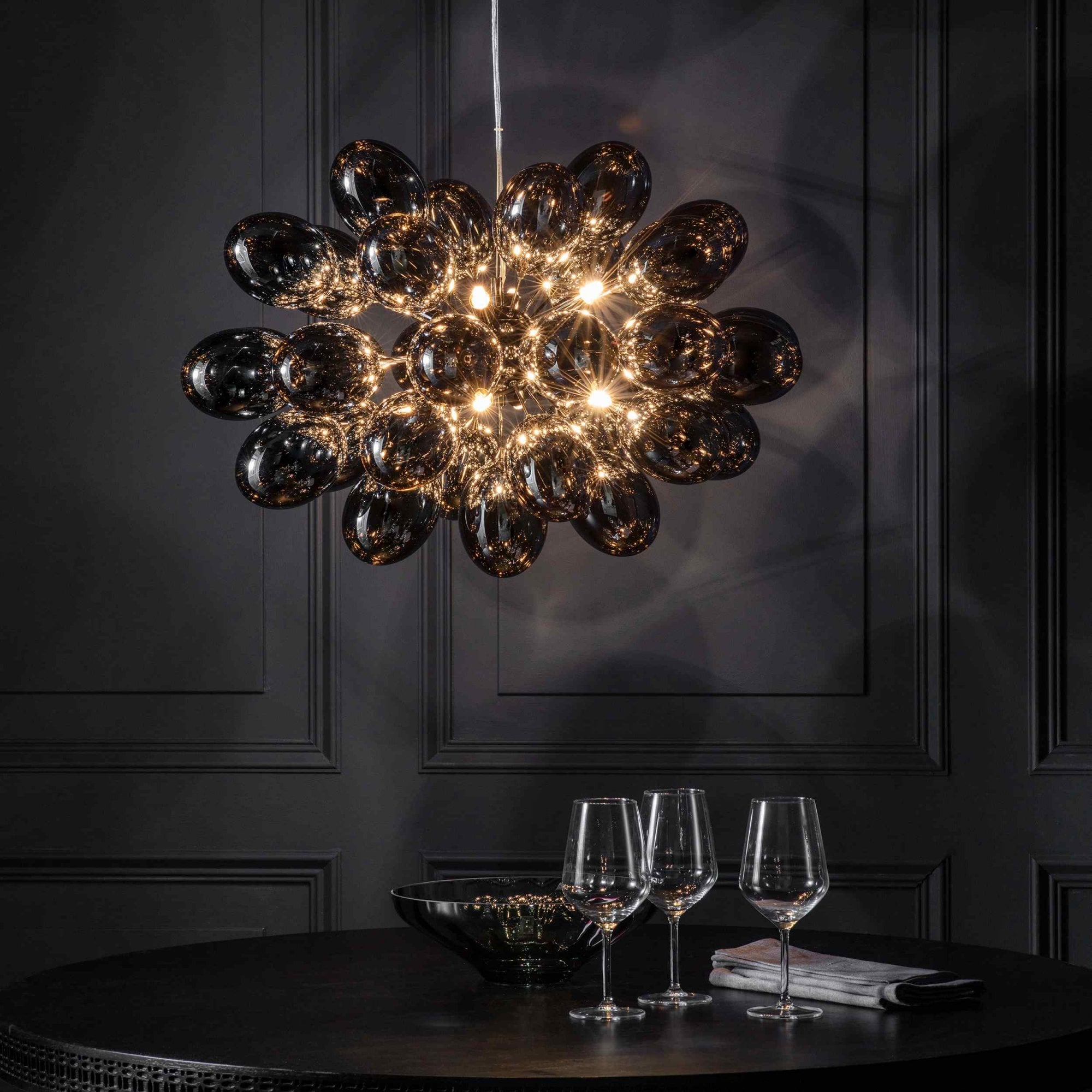 80124 Infinity 8 Light Pendant Chrome Glass