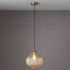 95480 Livia 1 Light Pendant Champagne Brass