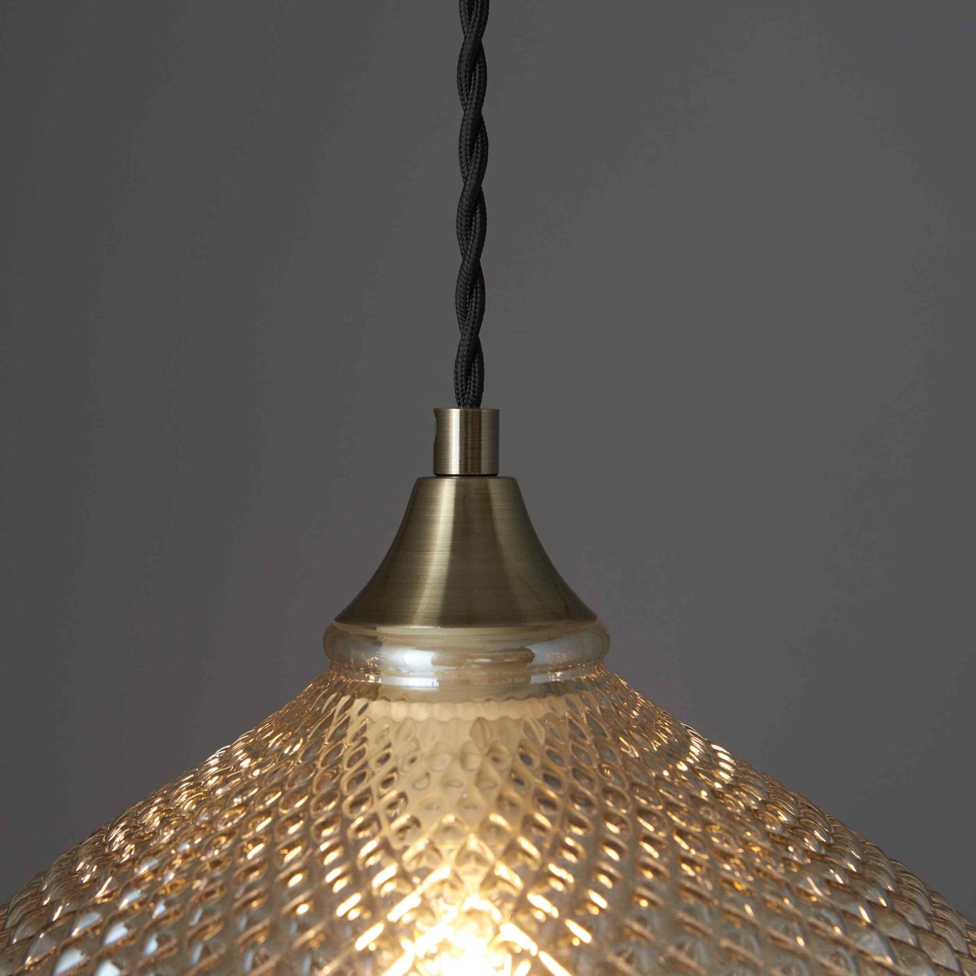 95480 Livia 1 Light Pendant Champagne Brass