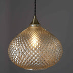 95480 Livia 1 Light Pendant Champagne Brass