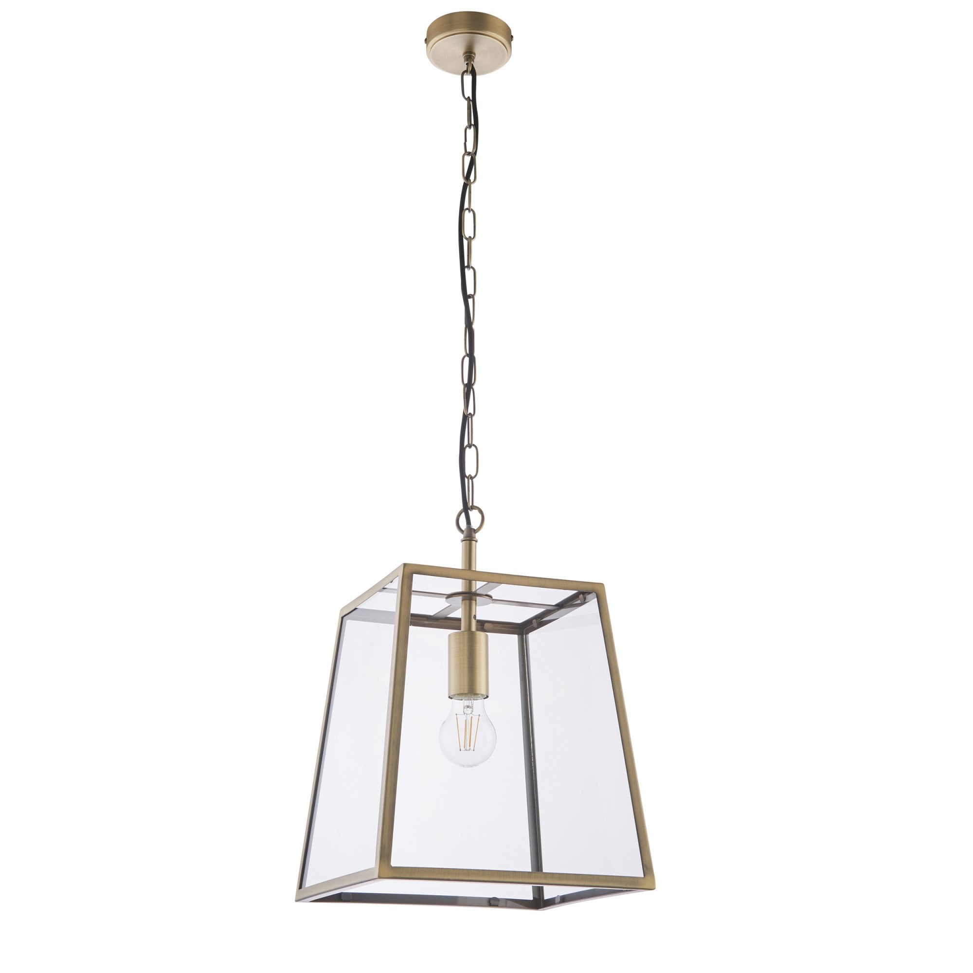 95835 Hurst 1 Light Pendant Brass Clear (S)