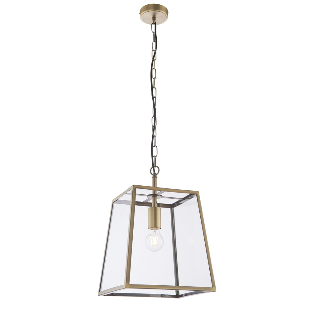 95835 Hurst 1 Light Pendant Brass Clear (S)