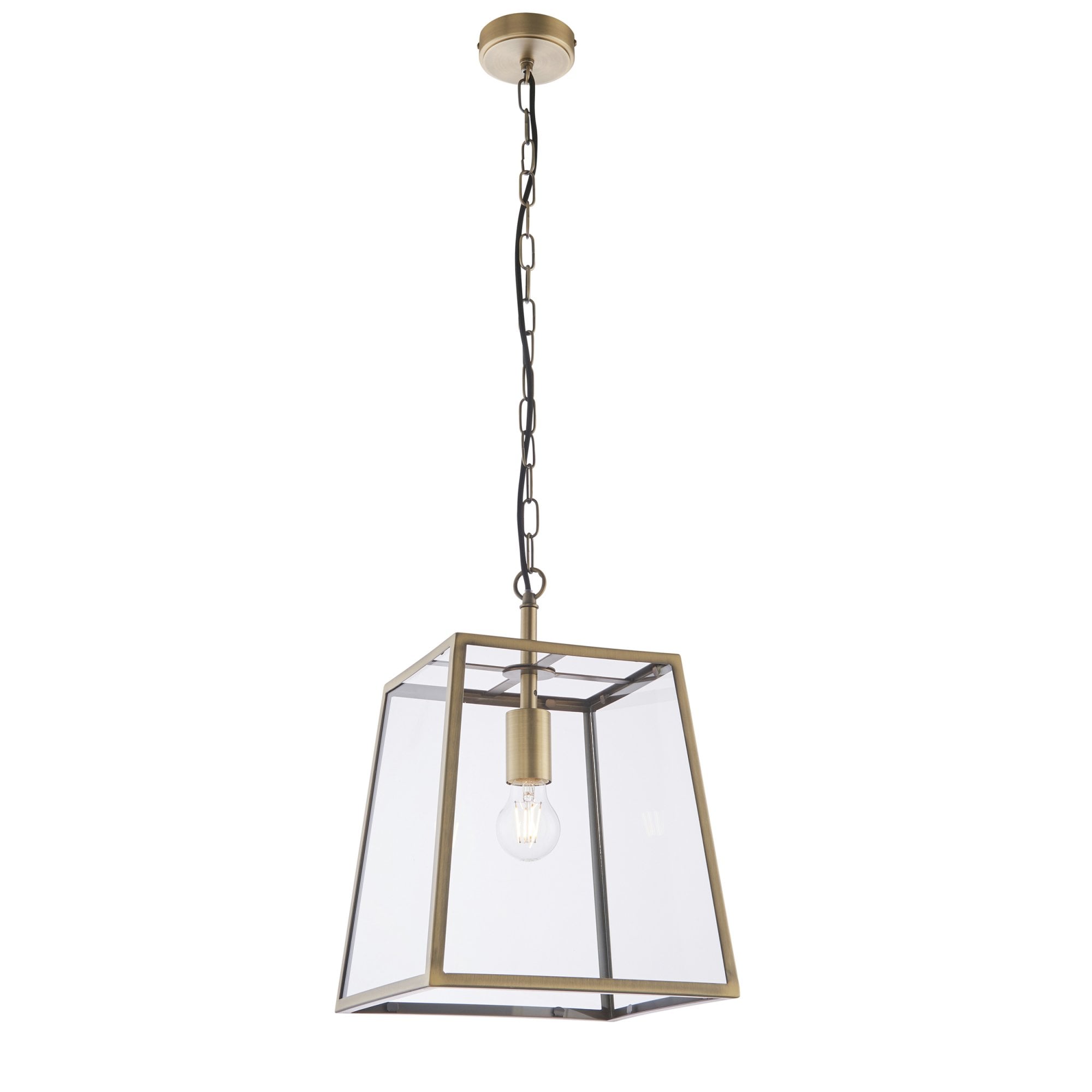 95835 Hurst 1 Light Pendant Brass Clear (S)