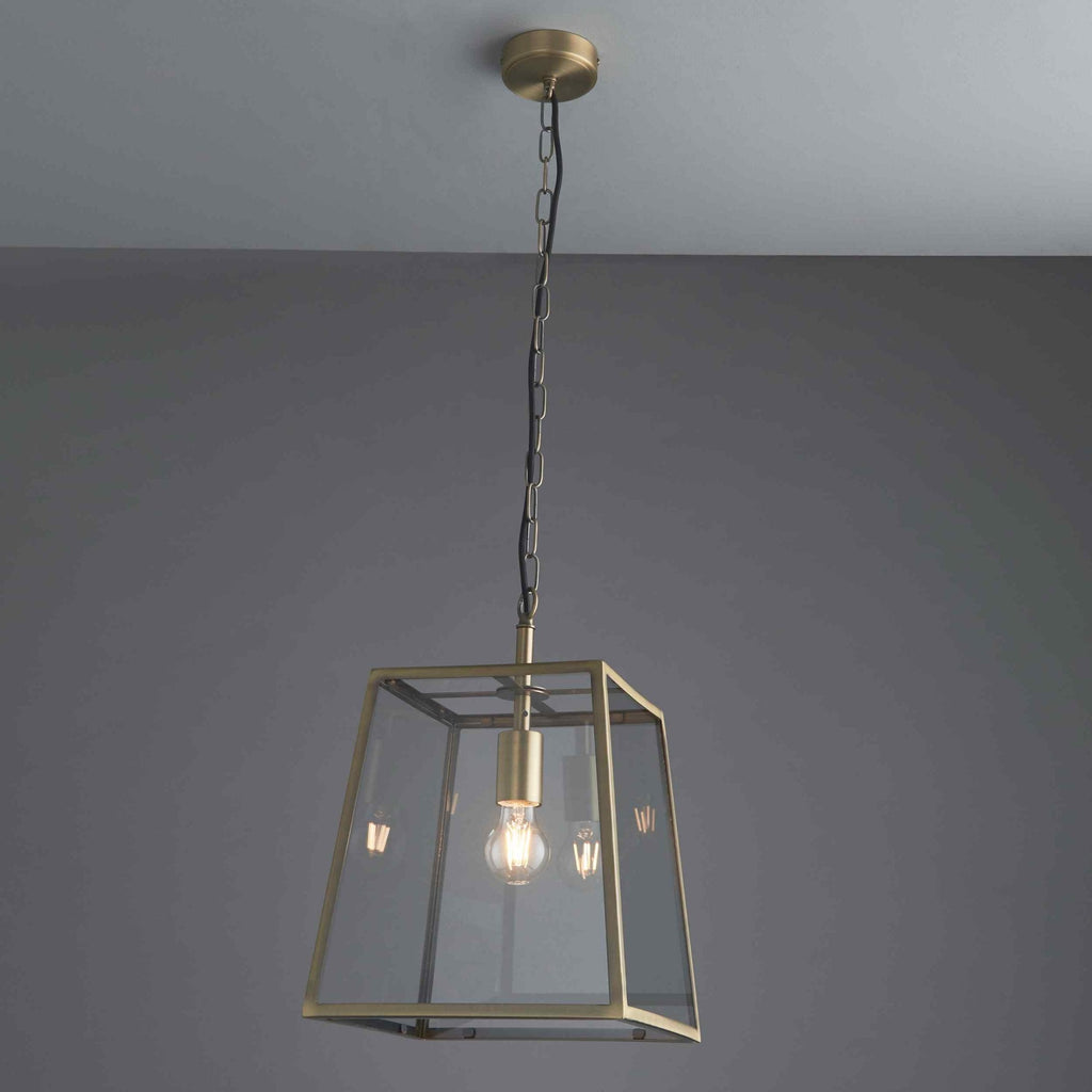 95835 Hurst 1 Light Pendant Brass Clear (S)