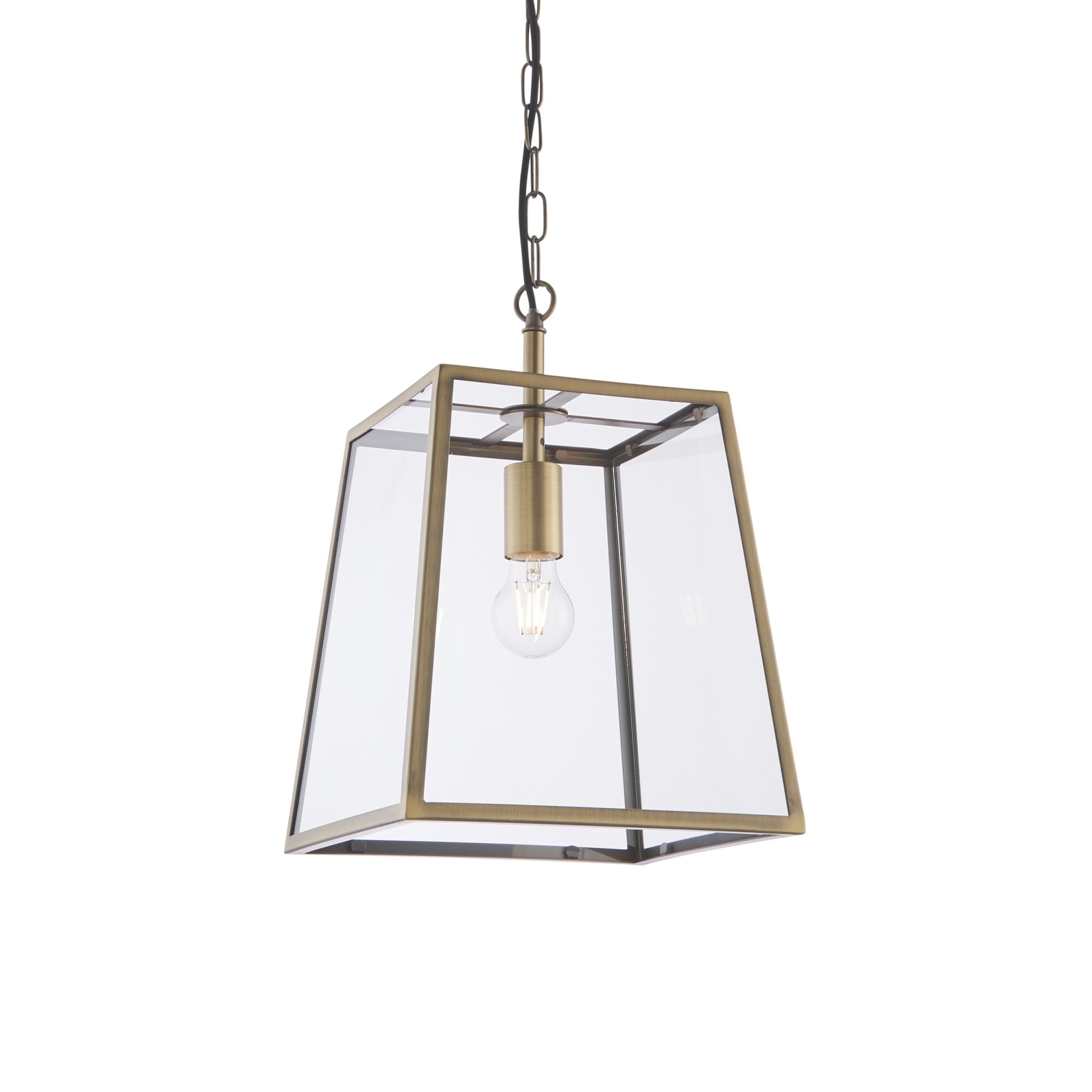95835 Hurst 1 Light Pendant Brass Clear (S)