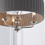 94394 Highclere 3 Light Pendant Nickel Grey