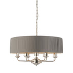 94397 Highclere 6 Light Pendant Nickel Grey