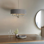 94397 Highclere 6 Light Pendant Nickel Grey