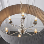 94397 Highclere 6 Light Pendant Nickel Grey