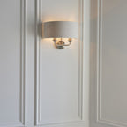 94403 Highclere 2 Light Wall Light Chrome Linen
