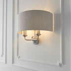 94403 Highclere 2 Light Wall Light Chrome Linen