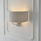 94403 Highclere 2 Light Wall Light Chrome Linen