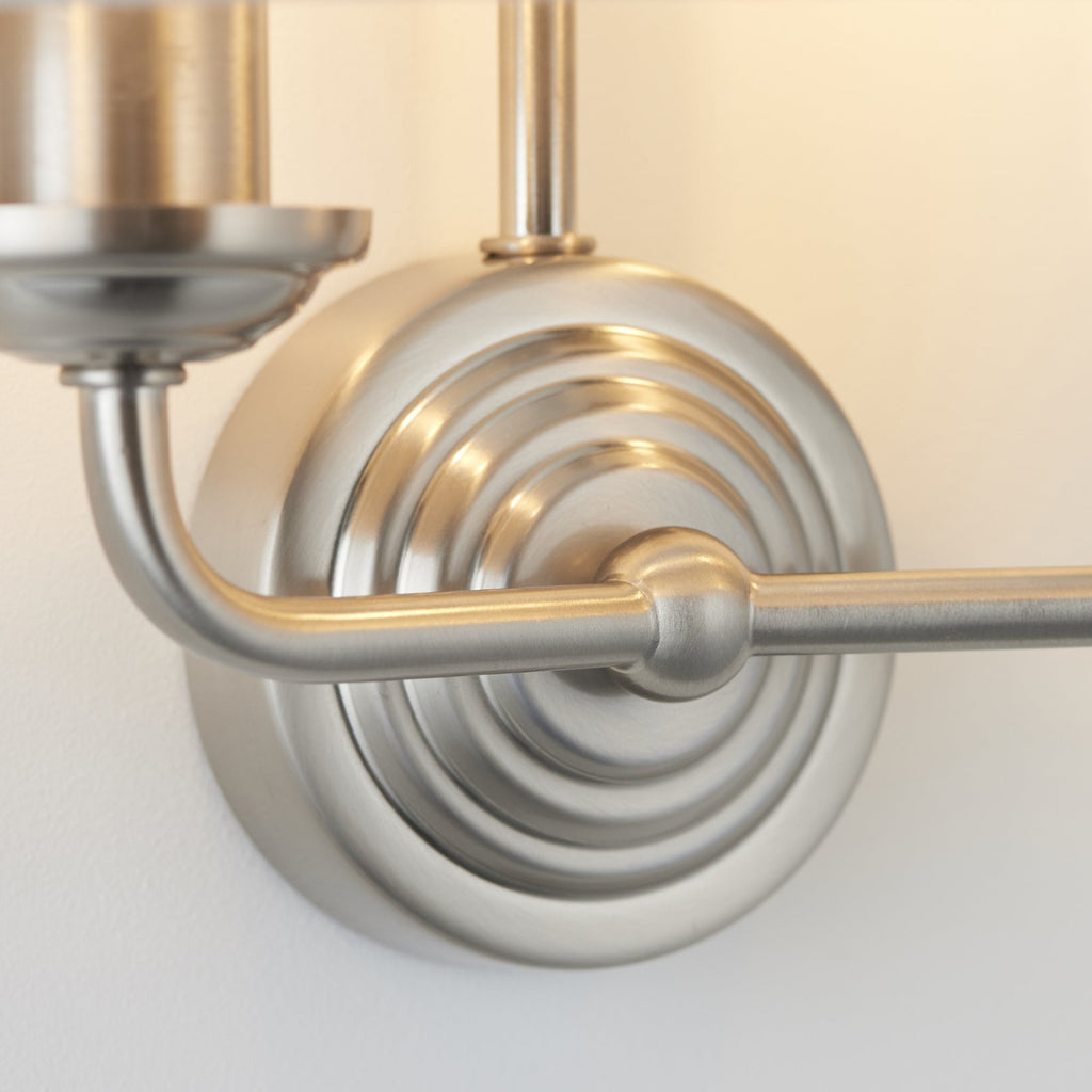 94403 Highclere 2 Light Wall Light Chrome Linen