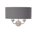 94406 Highclere 2 Light Wall Light Nickel Grey