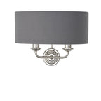 94406 Highclere 2 Light Wall Light Nickel Grey