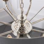 94415 Highclere 8 Light Pendant Nickel Grey