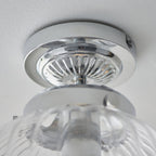 96489 Cheston 1 Light Bathroom Flush Ceiling Light Chrome Clear