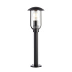 96923 Quinn 1 Light Outdoor Floor Lamp Black Clear