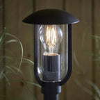 96923 Quinn 1 Light Outdoor Floor Lamp Black Clear