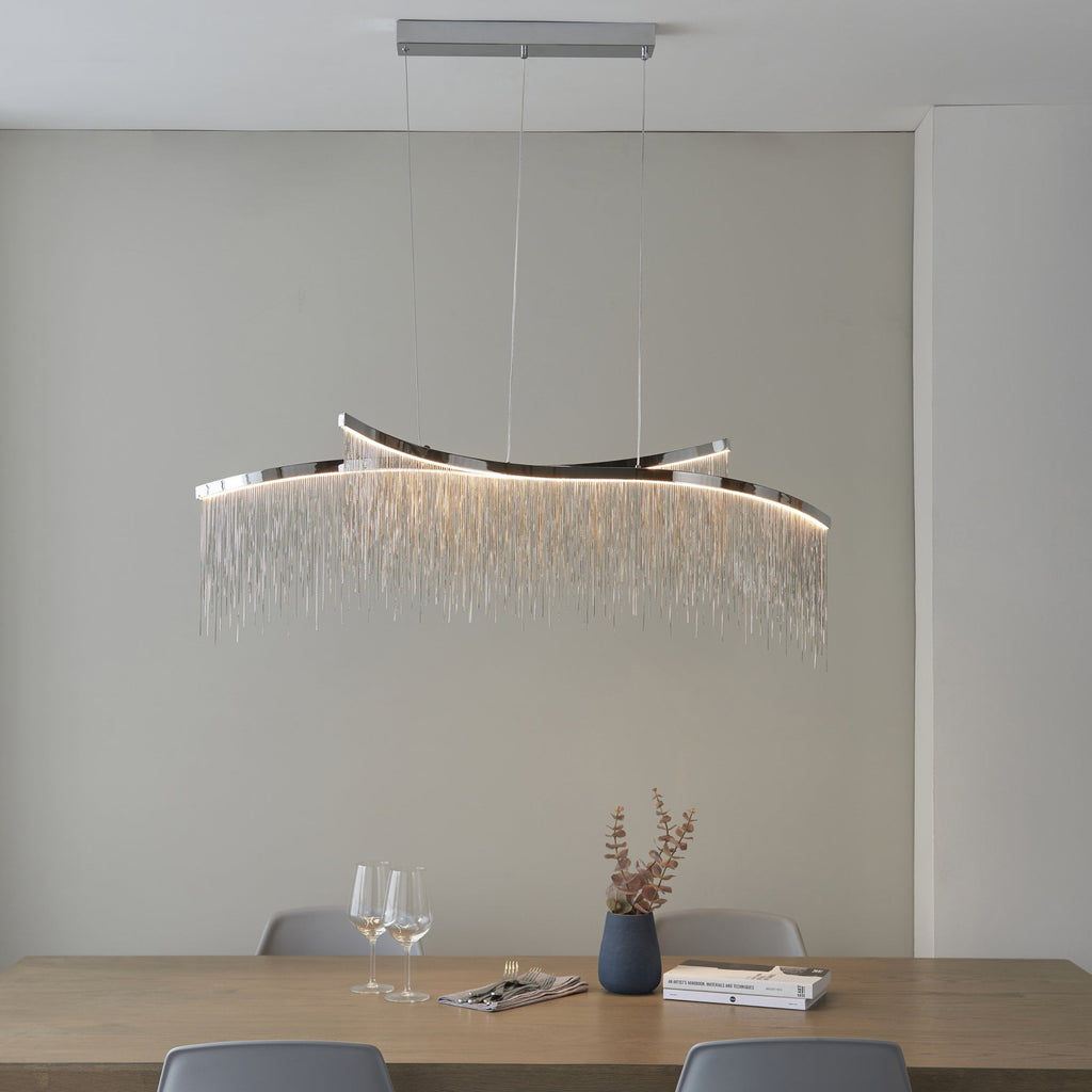 97219 Orphelia LED 1 Light Pendant Chrome Silver