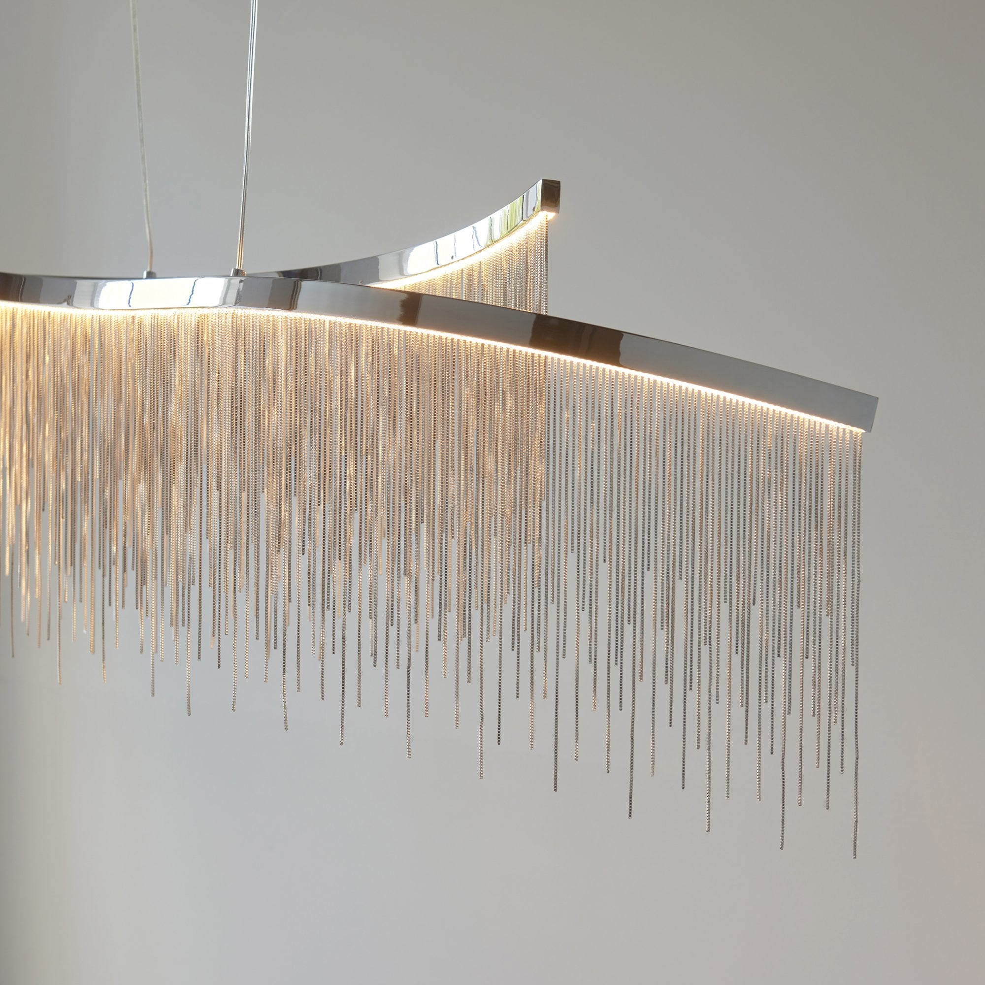 Orphelia LED 1 Light Pendant Chrome Silver