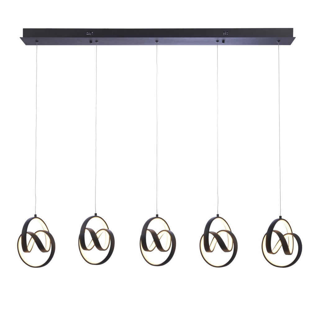97624 Cosma LED 5 Light Pendant Black White