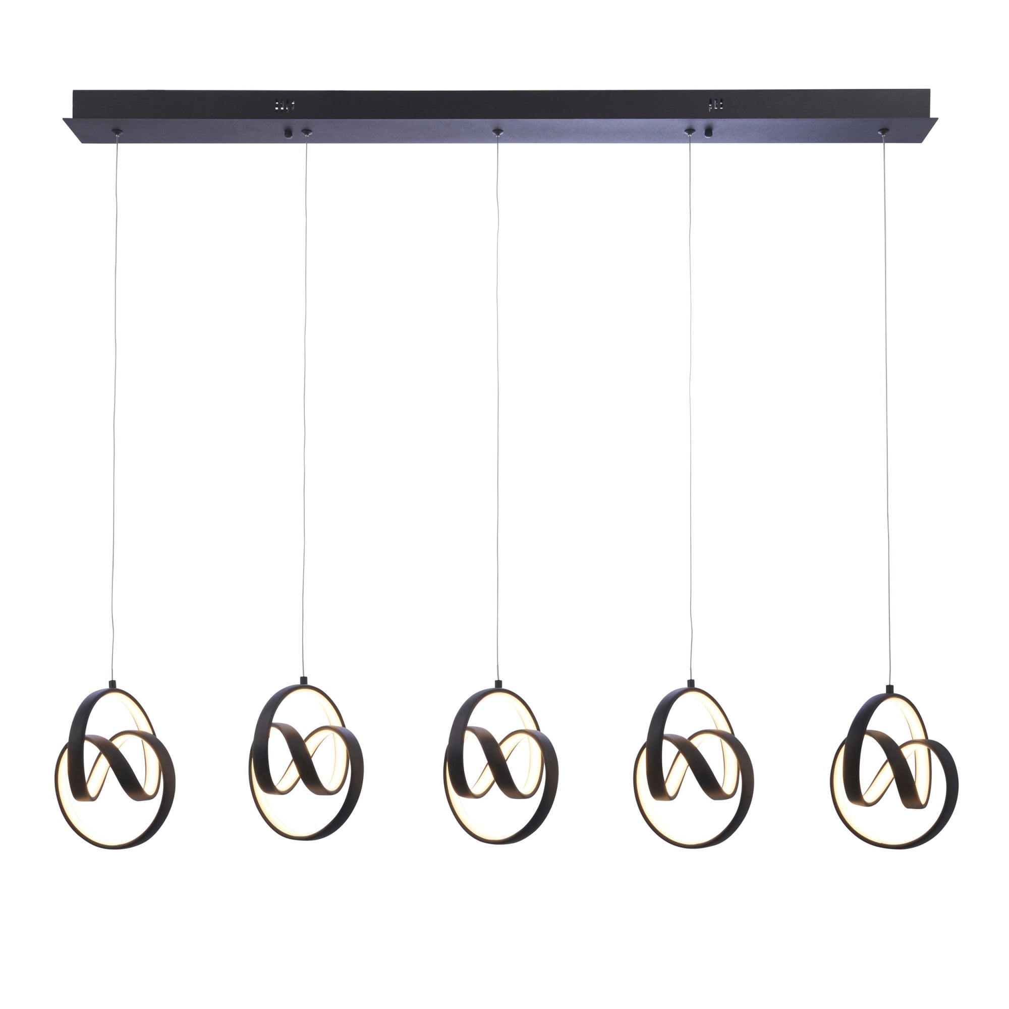 97624 Cosma LED 5 Light Pendant Black White