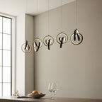 97624 Cosma LED 5 Light Pendant Black White