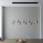 97624 Cosma LED 5 Light Pendant Black White