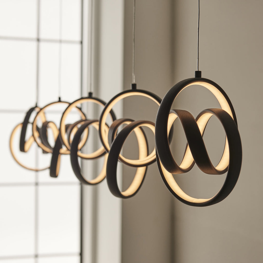 97624 Cosma LED 5 Light Pendant Black White