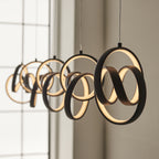 97624 Cosma LED 5 Light Pendant Black White
