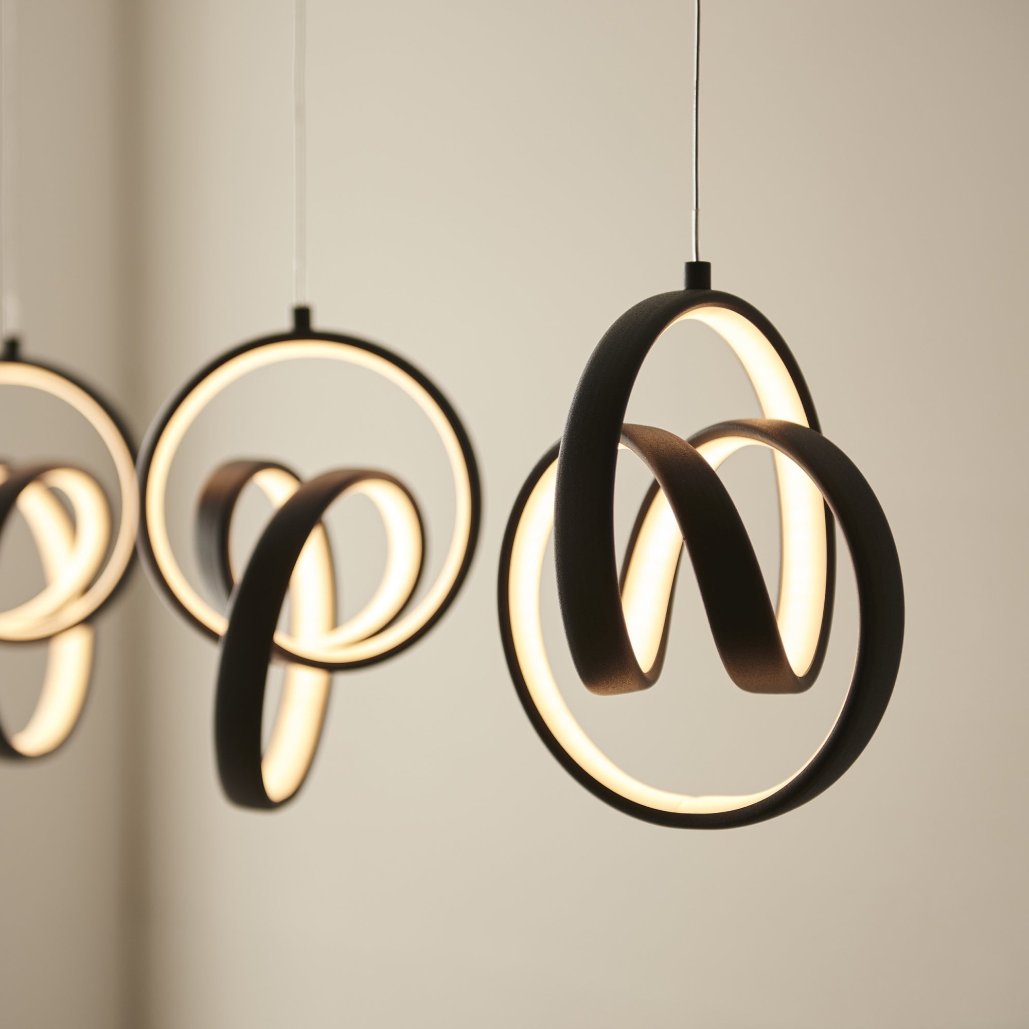 97624 Cosma LED 5 Light Pendant Black White