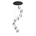 97625 Cosma LED 8 Light Pendant Black White