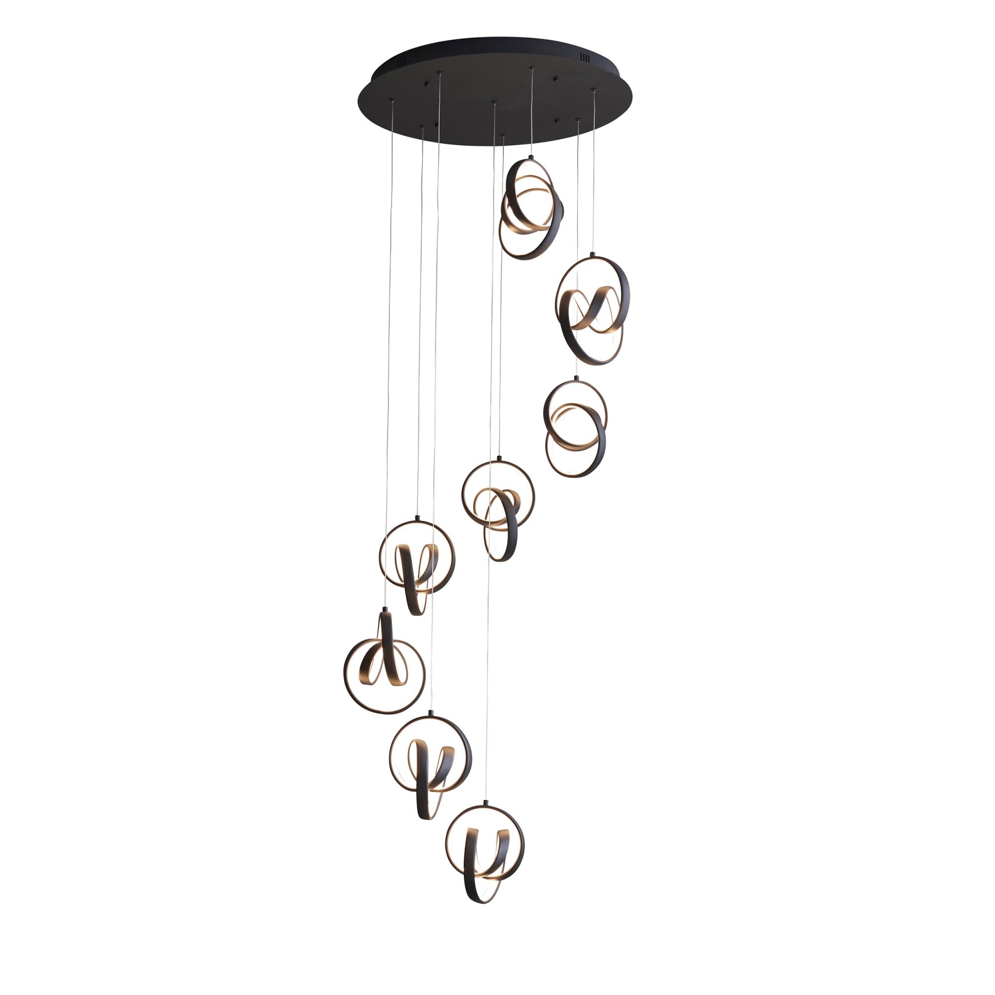 97625 Cosma LED 8 Light Pendant Black White
