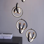 97625 Cosma LED 8 Light Pendant Black White